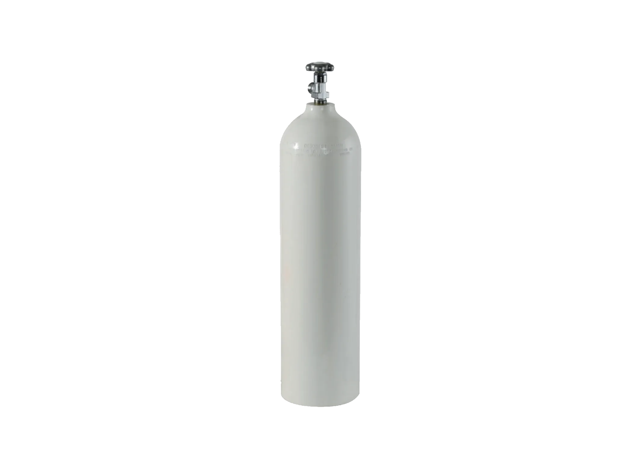 Aluminium medical oxygen cylinder with DIN valve