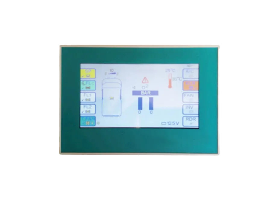 Ambulance control panel with touch screen
