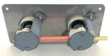 Gas cylinder selector with two cylinder connections