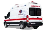 Ambulance Ford Transit fourgon Heavy Duty, vue arrière