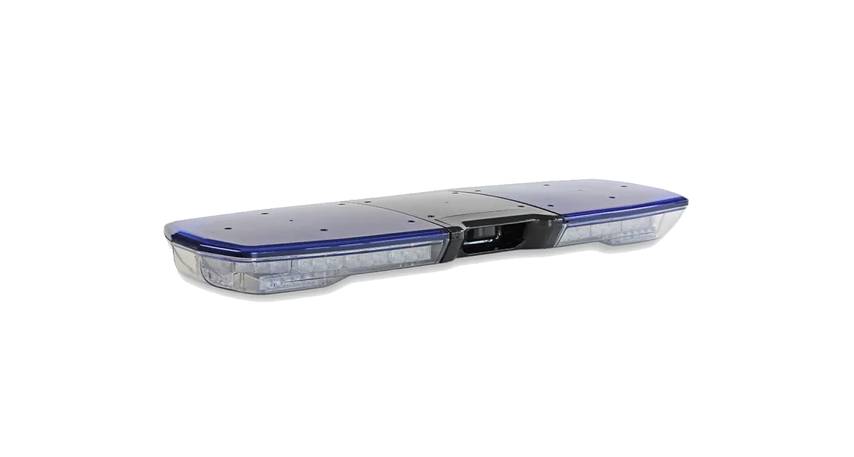 LED lightbar with blue warning lenses