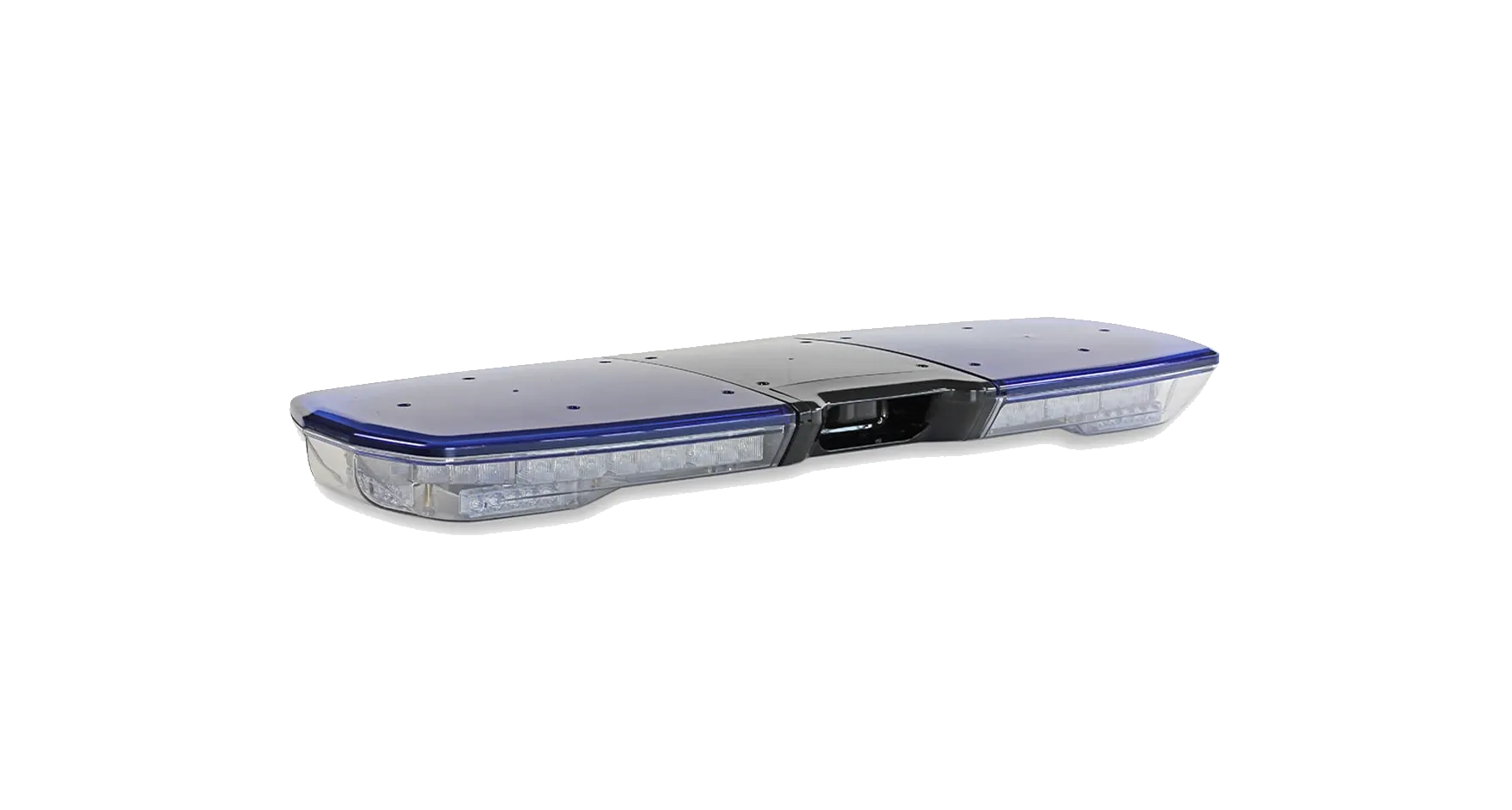LED lightbar with blue warning lenses
