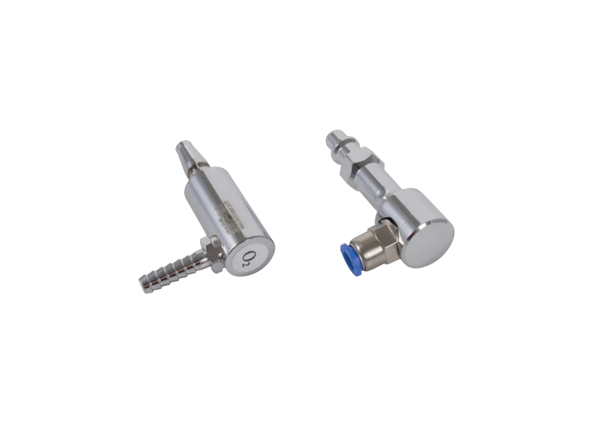 Straight and angled medical gas probes