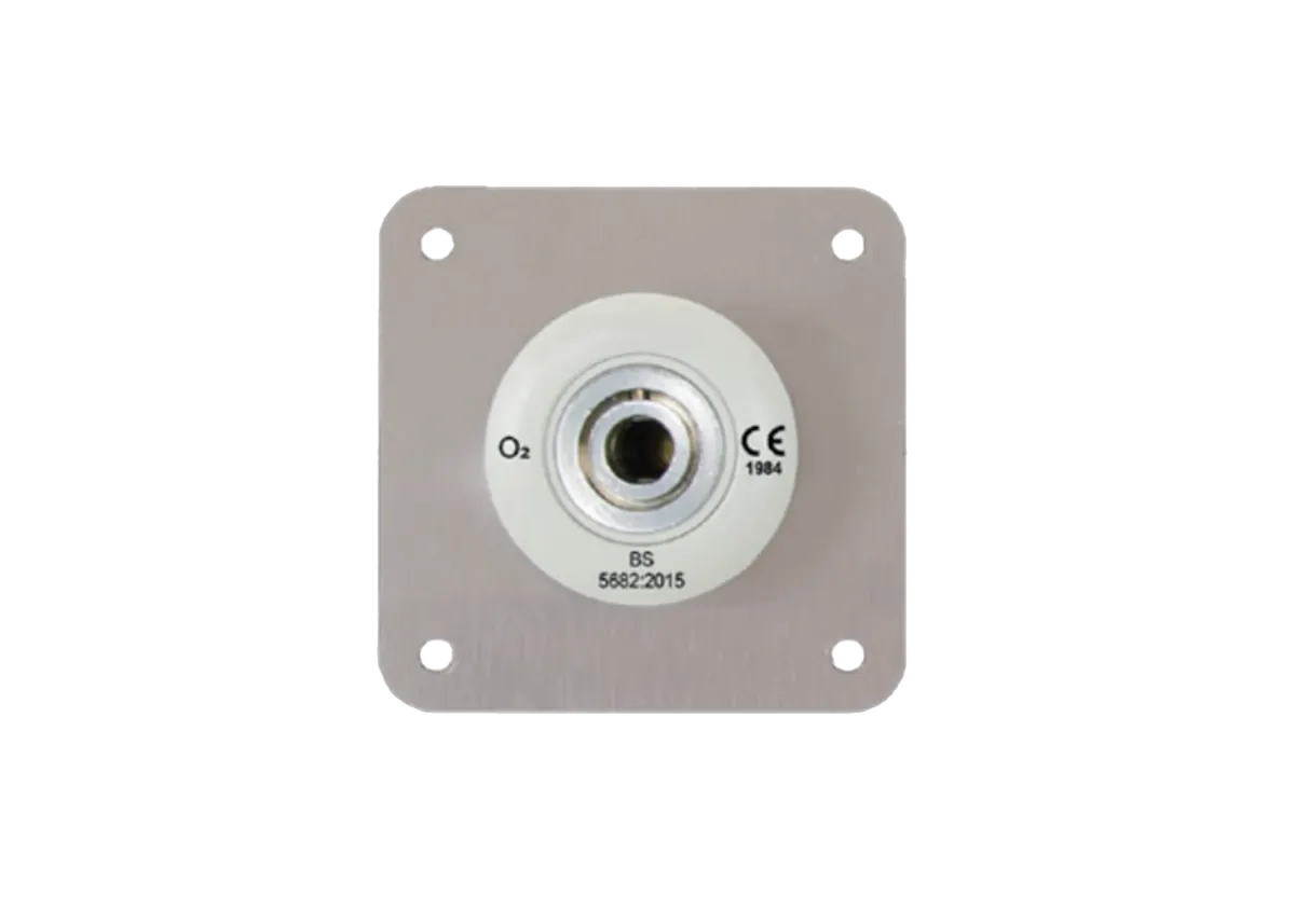 Single oxygen gas outlet