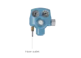 Oxygen pressure regulator with hose outlet