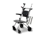 Patient transfer chair SW with IV pole and accessory basket