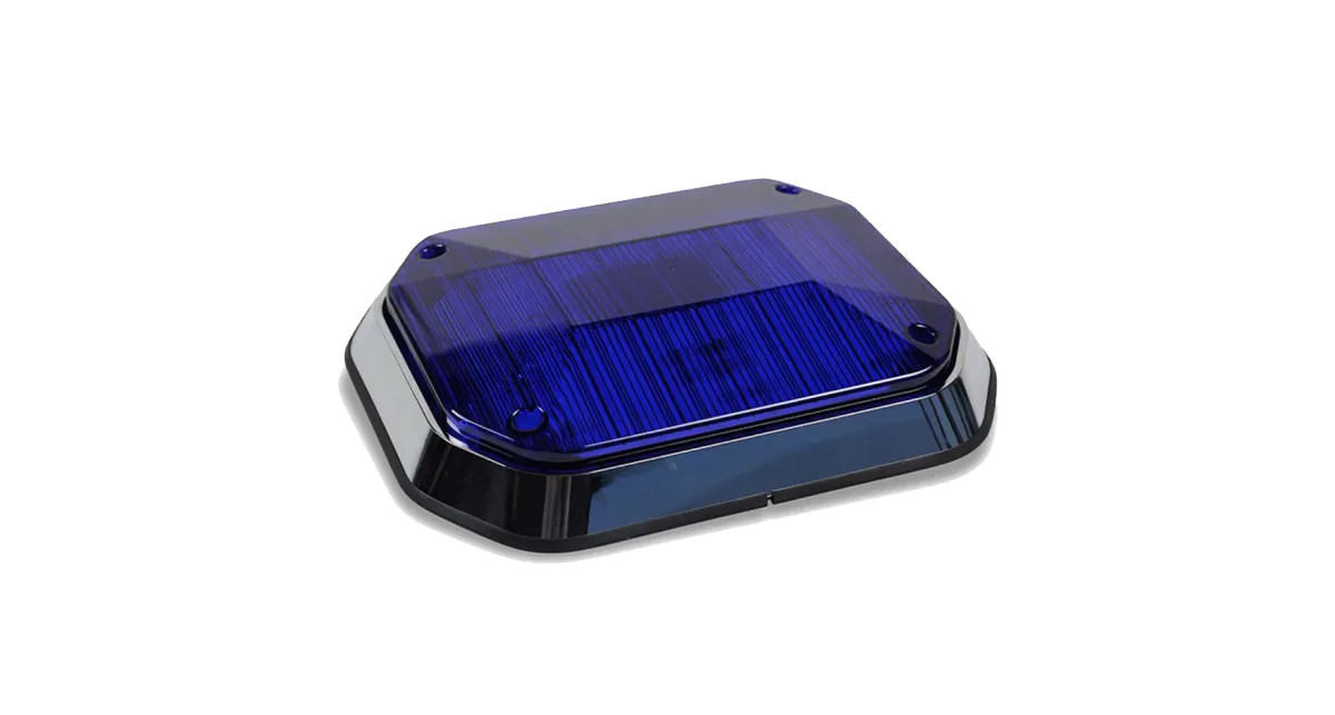 Blue side warning LED light